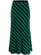 Christian Wijnants Long Striped Skirt - Green