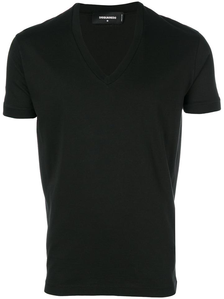 Dsquared2 - Basic V Neck T-shirt - Men - Cotton - M, Black, Cotton