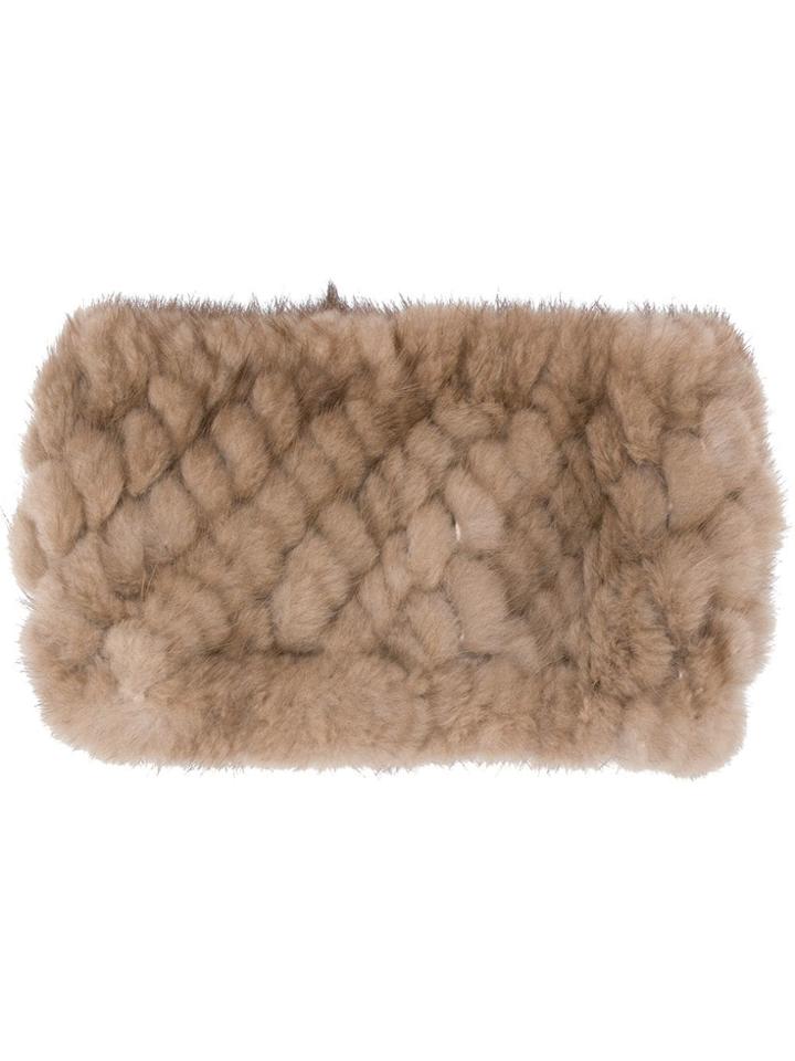Max Mara Fur Beanie - Brown