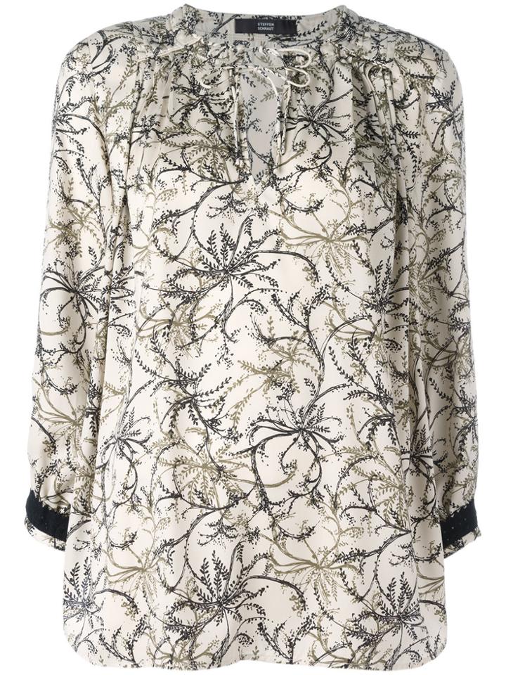Steffen Schraut Floral Print Blouse - Nude & Neutrals