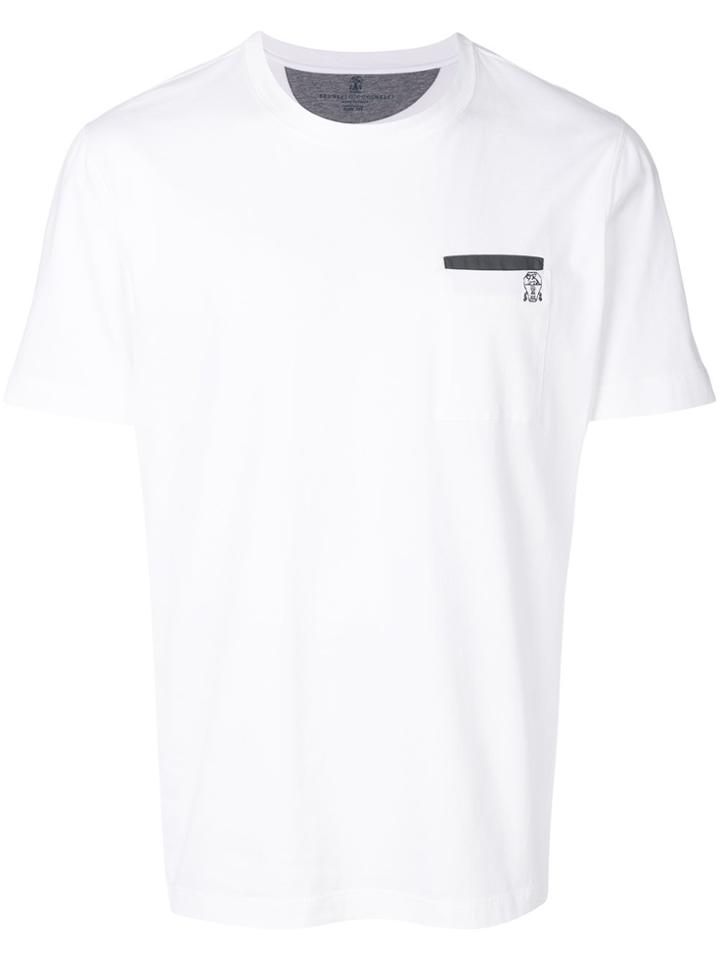 Brunello Cucinelli Contrast Pocket T-shirt - White