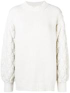 Fine Edge Cable-knit Jumper - White