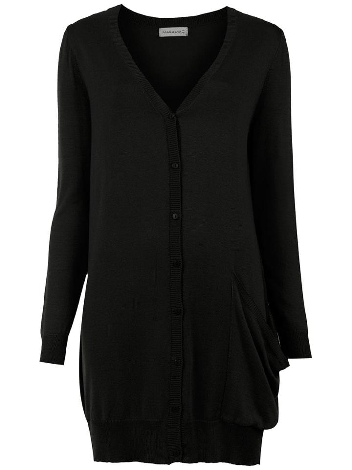 Mara Mac Knitted Cardigan - Black