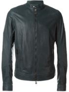Belstaff Classic Zip Jacket, Men's, Size: 50, Blue, Leather/viscose