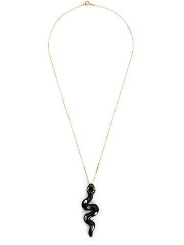 Kristin Hanson Diamond Eyed Snake Necklace, Women's, Black