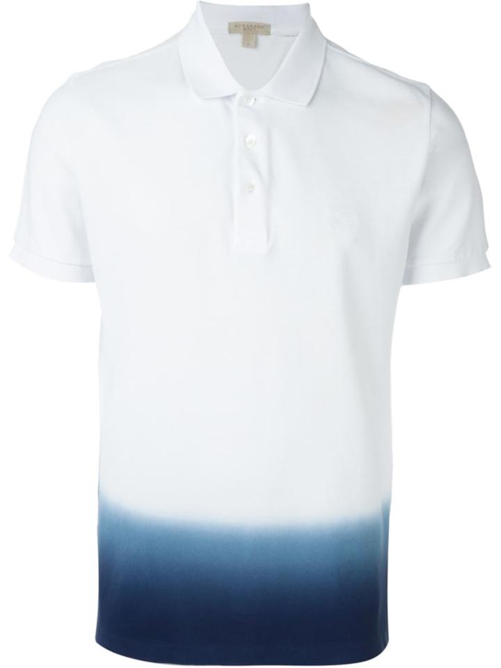 Burberry Brit Faded Effect Polo Shirt, Men's, Size: M, White, Cotton