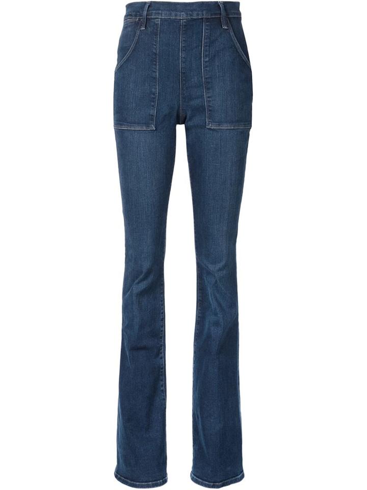 Frame Denim Le Flare De Francoise Jeans, Women's, Size: 27, Blue, Cotton/polyester/spandex/elastane