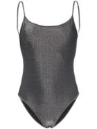 Ack Fisico Amarena Scoop Neck Swimsuit - Metallic