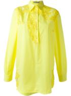 Ermanno Scervino Lace Detail Shirt, Women's, Size: 42, Yellow/orange, Cotton