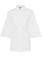 Burberry Draped Short-sleeve Shirt - White