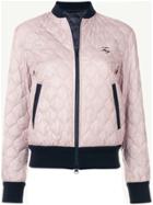 Fay Quilted Bomber Jacket - Blue