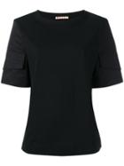 Marni Pocket Sleeve T-shirt, Women's, Size: 42, Black, Cotton/linen/flax