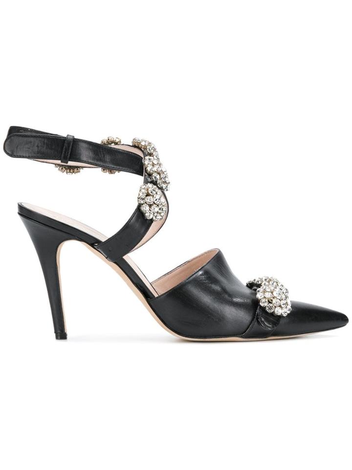 Christopher Kane Diamond Cluster High Heel - Black