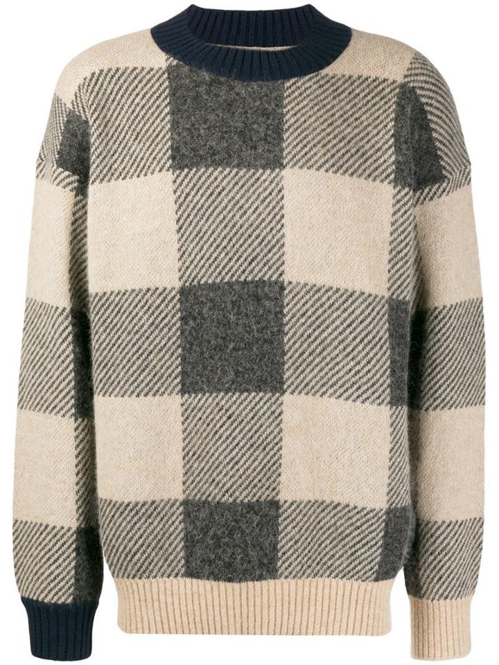 Sacai Colour-block Asymmetric Jumper - Neutrals