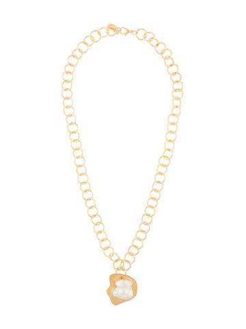 Liya Stone Pendant Chain Necklace - Gold