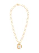 Liya Stone Pendant Chain Necklace - Gold