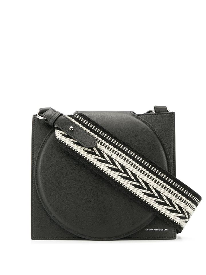 Elena Ghisellini Fabric Handle Shoulder Bag - Black