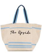The Upside Stitched Logo Tote Bag - Neutrals