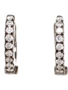 Rosa De La Cruz 18kt Black Gold And Diamond Hoop Earrings