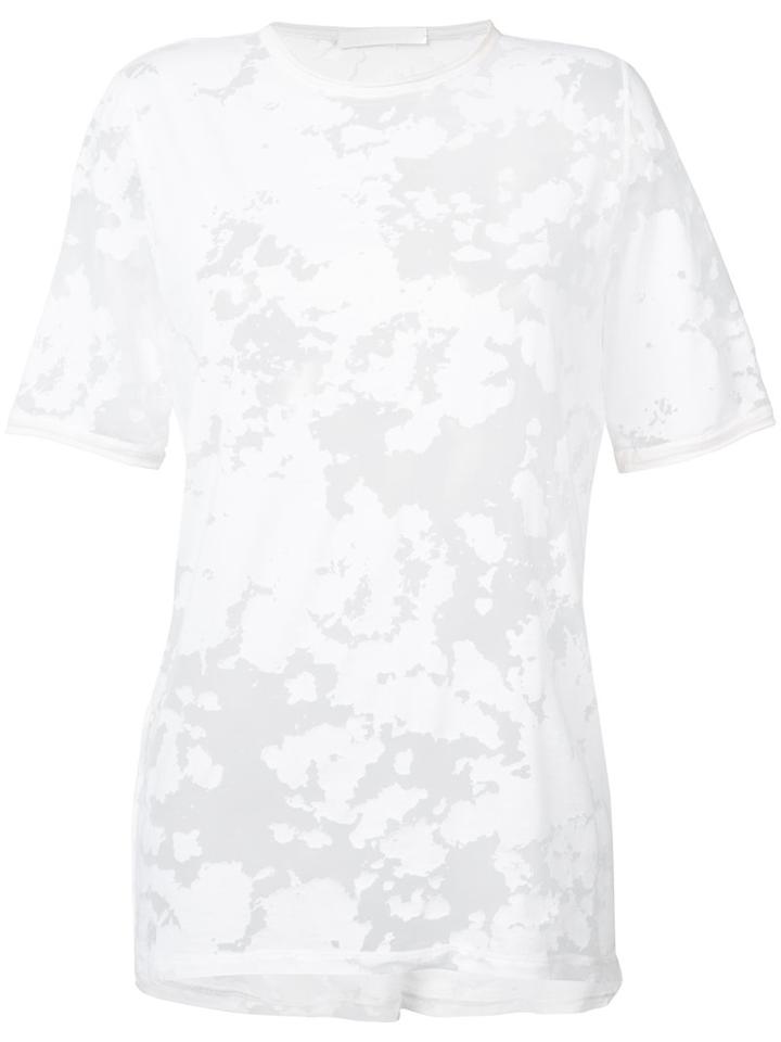 Victor Alfaro Sheer T-shirt, Women's, Size: Medium, White, Cotton/elastodiene/polyamide