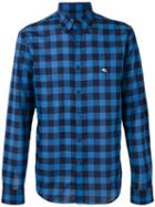 Etro Checked Button-down Shirt, Men's, Size: 43, Blue, Cotton