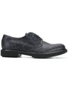 Emporio Armani Snake Print Lace-up Shoes - Black