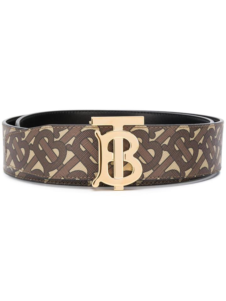 Burberry Monogram Reversible Belt - Brown