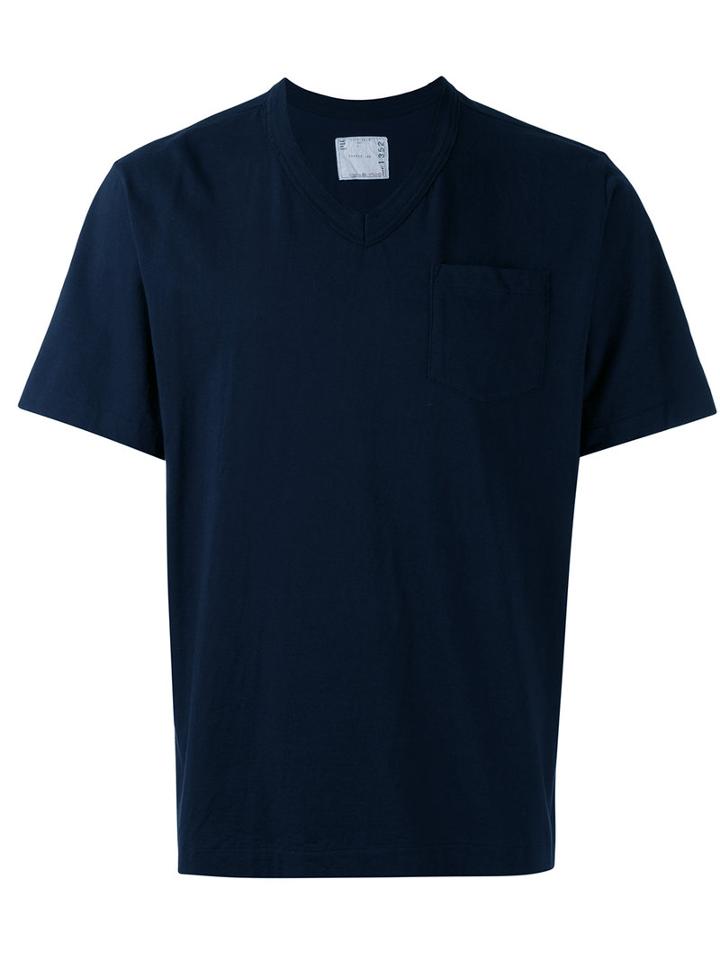 Sacai - V-neck Tshirt - Men - Cotton - 3, Blue, Cotton
