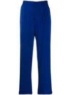 Blumarine High-waisted Cigarette Trousers - Blue