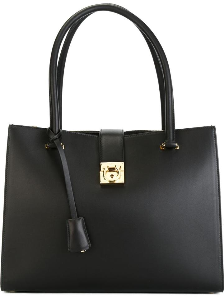 Salvatore Ferragamo 'gancio Lock' Tote, Women's, Black