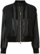Tatras Striped Bomber Jacket - Black
