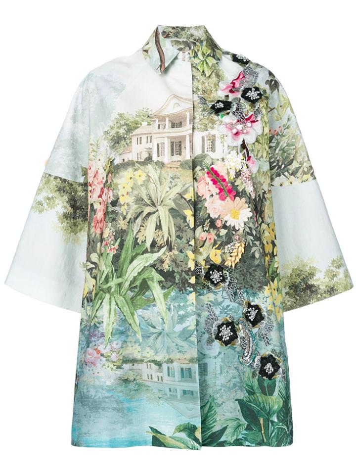 Antonio Marras Embellished Printed Coat - Multicolour