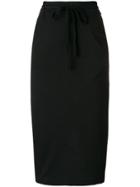 Thom Krom Jersey Knit Drawstring Skirt - Black