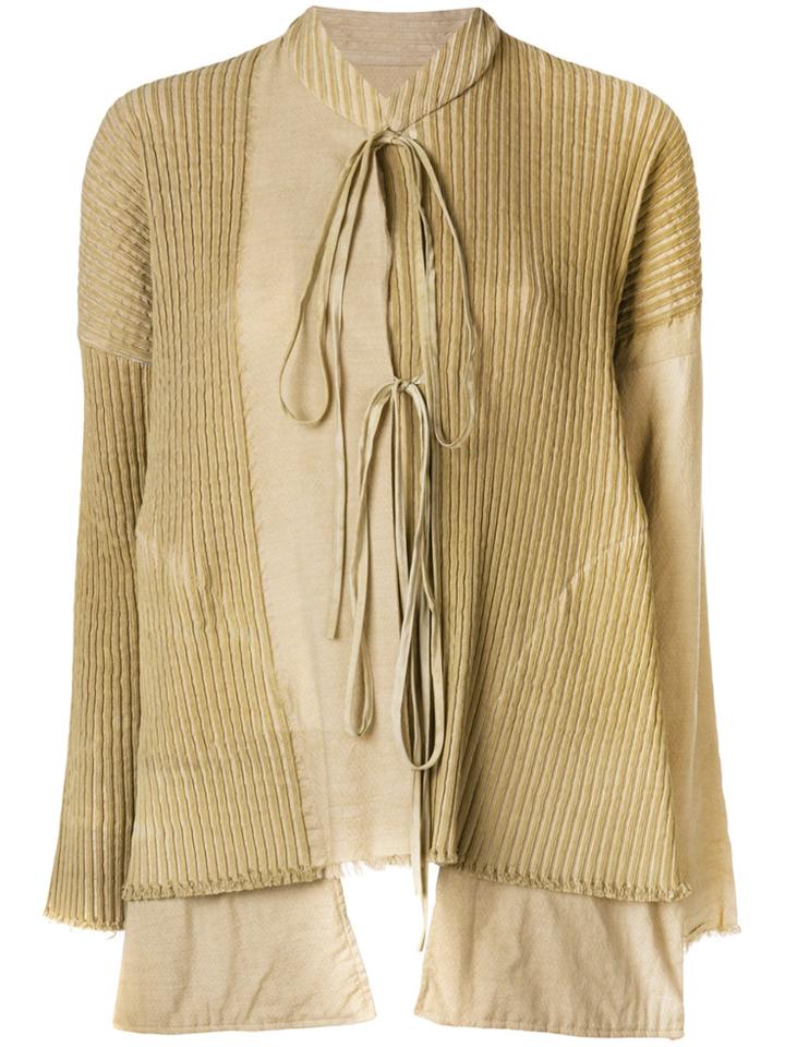 Uma Wang Long Sleeve Cardigan - Nude & Neutrals