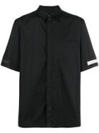 Helmut Lang Contrast Panel Short Sleeve Shirt - Black
