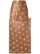 Eckhaus Latta Buttoned Floral Maxi Skirt - Brown