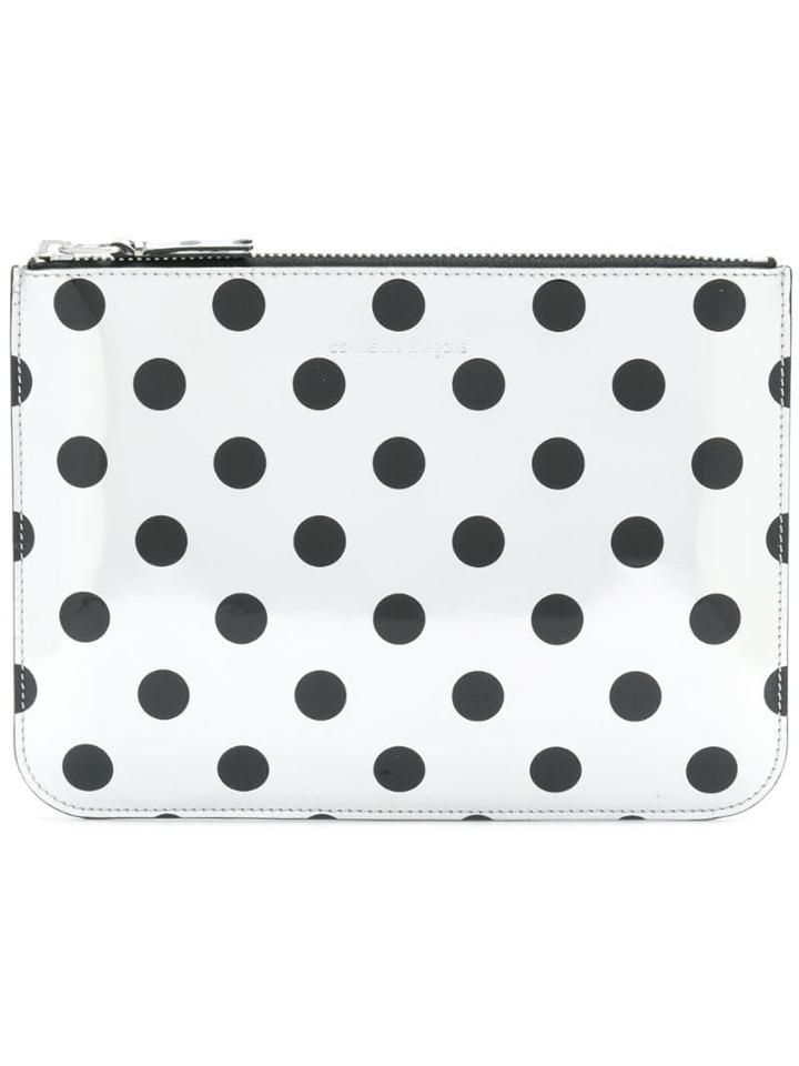 Comme Des Garçons Wallet Polka Dot Pouch - Metallic