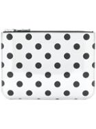 Comme Des Garçons Wallet Polka Dot Pouch - Metallic