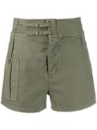 Frame Slim-fit Utility Shorts - Green