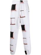 424 Window Print Track Trousers - White