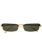 Linda Farrow Rectangle Shape Sunglasses - Gold