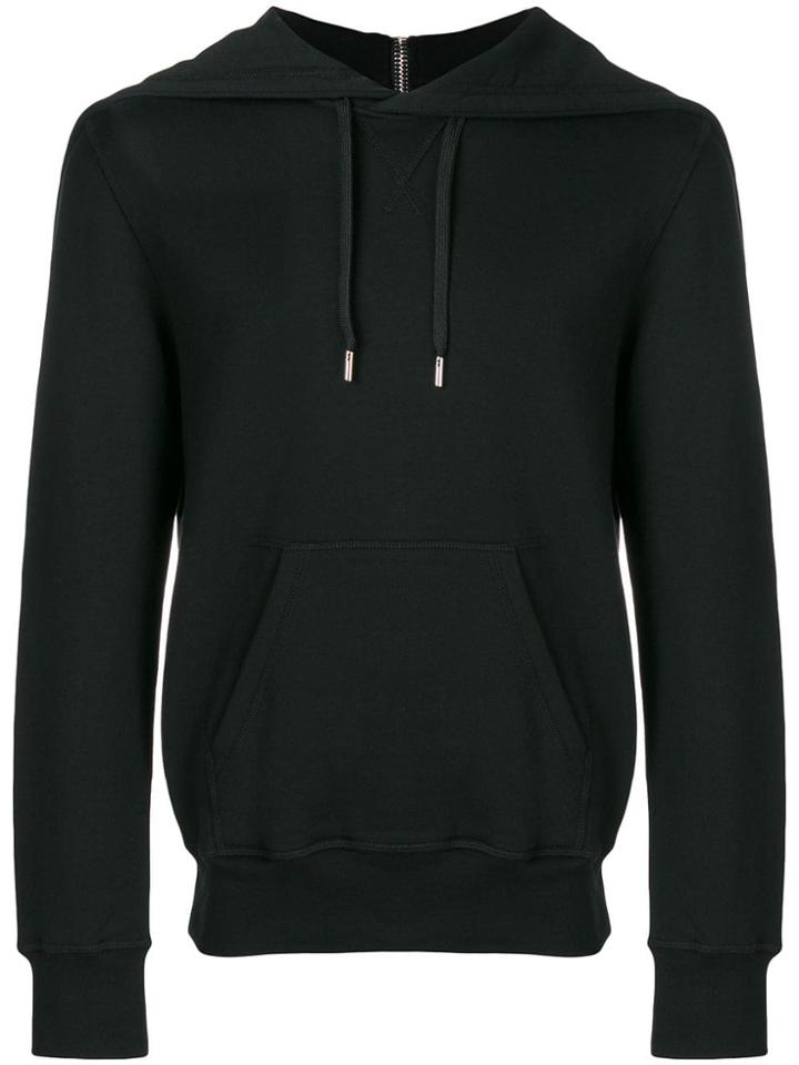 Alexander Mcqueen Back-zip Hoodie - Black