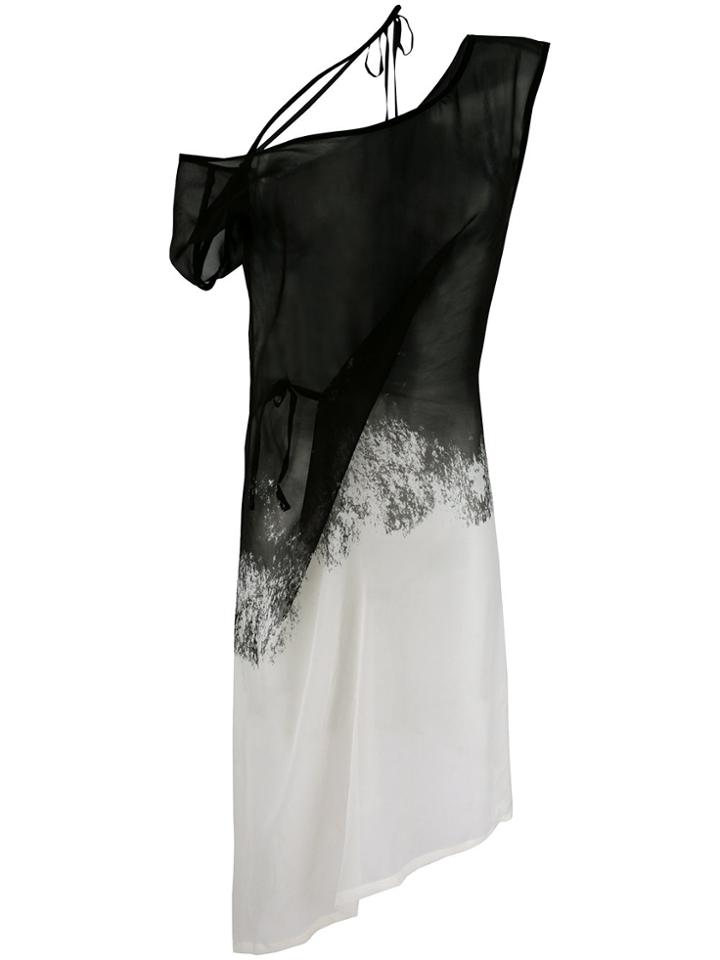 Ann Demeulemeester Sheer Blended Dress - Black