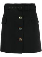 Givenchy Fitted Button Detail Skirt - Black