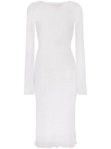 Ambra Maddalena Andy Sheer Midi Dress - White