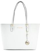 Michael Michael Kors 'jet Set Travel' Tote, Women's, White, Leather/calf Leather