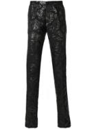 Christian Pellizzari Paisley Pattern Trousers - Black