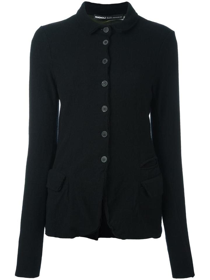 Rundholz Fitted Jacket, Women's, Size: Small, Black, Merino/cotton/spandex/elastane