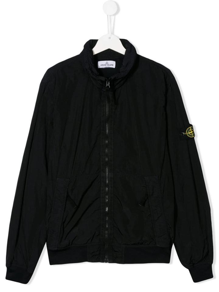 Stone Island Junior Sleeve Logo Patch Jacket - Blue
