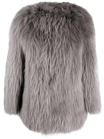Numerootto Shaggy Coat - Grey